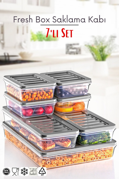 Nandy Home 7'li Set Freshbox Mikroldaga Ve Difrize Uygun Saklama