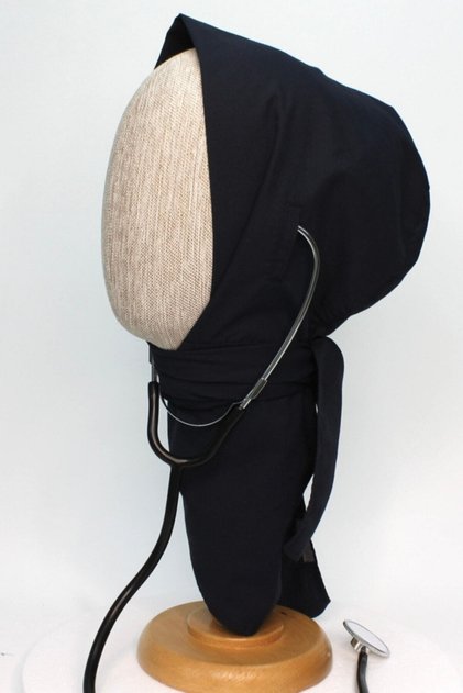 Black - Surgical Skull with Stethoscope Port