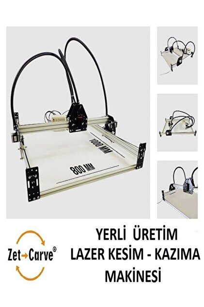 zetcarve 20 Watt Optik 750 X 750 Mm Işleme Alanlı Lazer Cnc Kesim