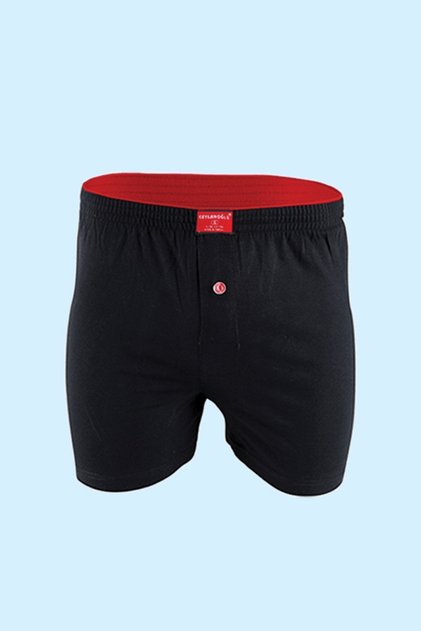 Men's Black Navy Smoked Loose Fit Havlubel Boxer 3-Piece