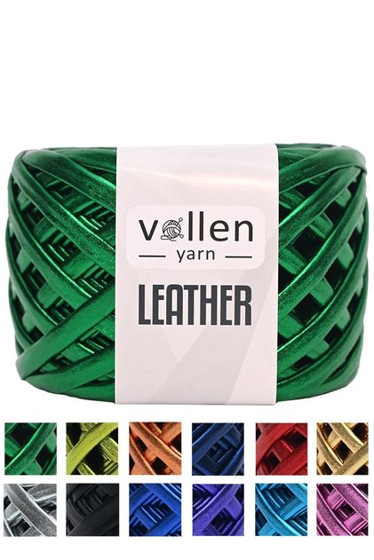 Premium Leather Rope Metallic Rope Bag Rope, Shiny Combed Cotton Rope.120 Grams, Green