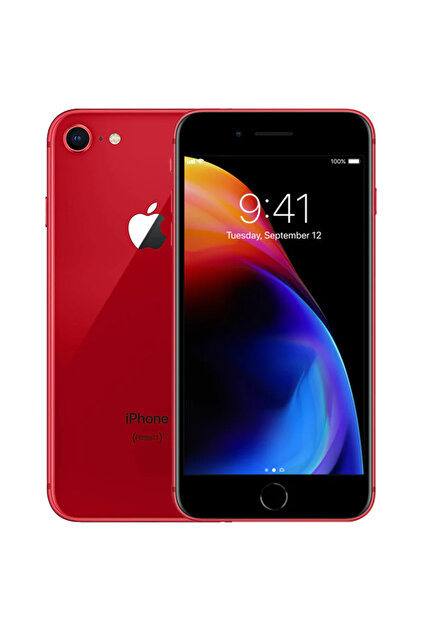スマートフォン本体 64-iPhone 8 64GB Apple Yenilenmiş iPhone 8 64 GB Kırmızı Cep Telefonu (12 Ay