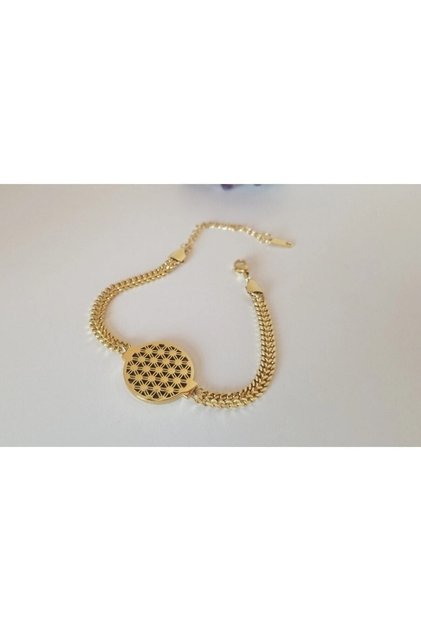 Flower of Life Symbol Steel Bracelet