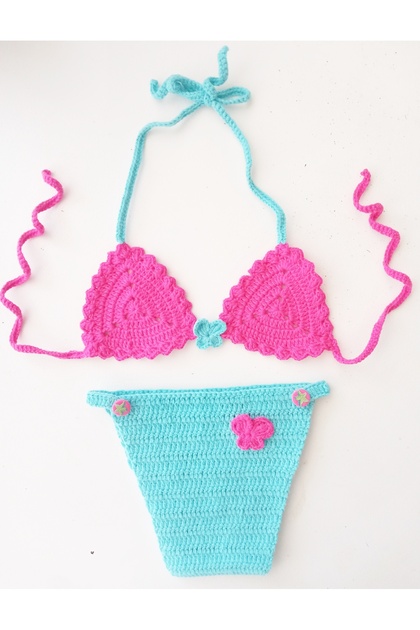 Hand Knitted Bikini Set for Baby 6 Months - 1.5 Years