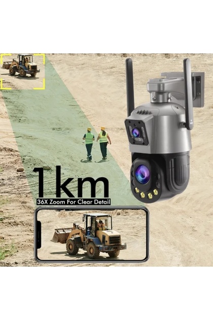 WİFİCAM 6 MP Çift Kameralı 36X Optik Zoom Büyük Kasa Ptz Wifi