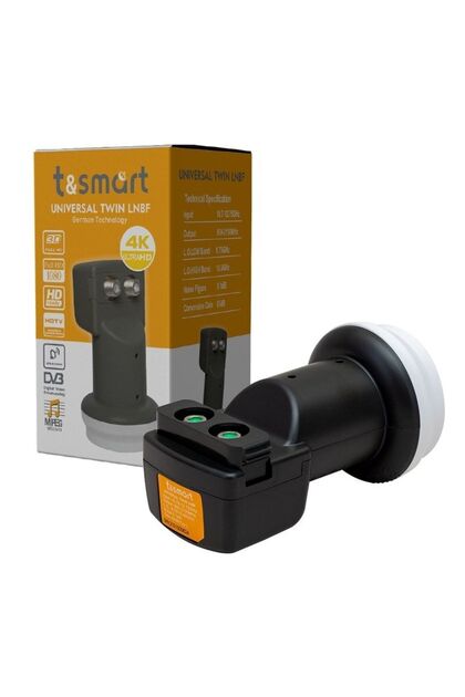 Full Ultra Hd 3d 4k Uyumlu Yağmur Korumalı İkili Twin Çanak Uydu Lnb 2 Li