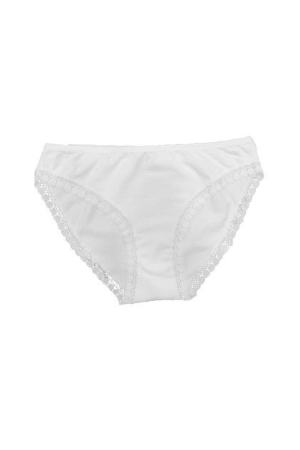 Women's Cotton Normal Waist Bikini Lace Slip Lycra Panties -3038