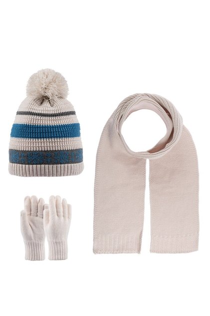 9-15 Years Boy Youth Scarf Beanie Gloves Set of 3