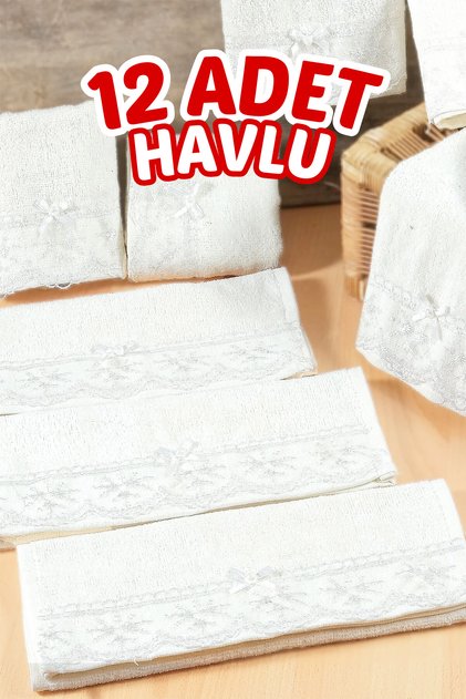12'li Söz Nişan Düğün Sünnet Konvoy Araba Havlusu Hediyelik Havlu El Havlusu Mutfak Havlu 30x50 Cm