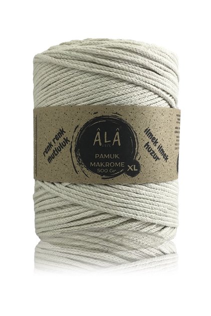 Ecru Cotton Macrame Thread Xl Chain Bag - 500 Grams