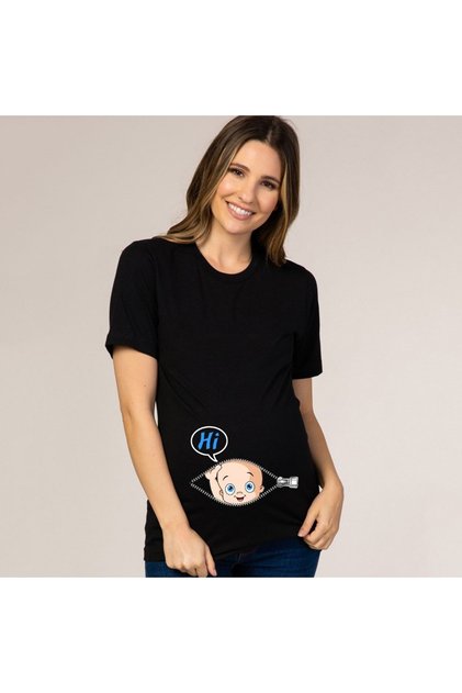 Pregnant Woman Baby T-Shirt Large Size