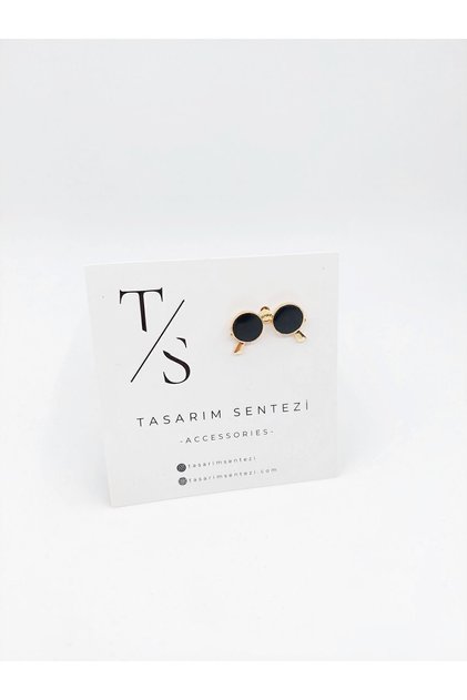 Rozet Metal Broş Yaka Okul Çantası Kıyafet Takı Aksesuar Gözlük Siyah Cool Rozet Mini