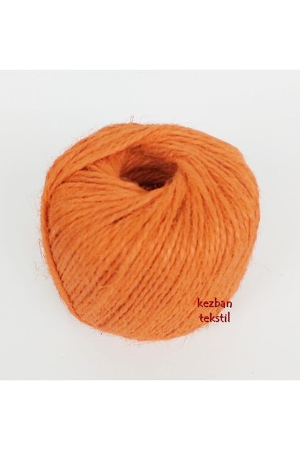 Renkli Jüt Çuval Ipi Hasır Ip Turuncu 100 Gr