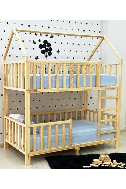 Markaawm Ahşap Montessori Çatılı Ranza