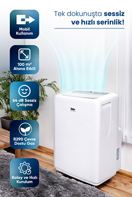 Ac 120/12000 Btu Mobil/portatif/taşınabilir Uzaktan Kumandalı Klima