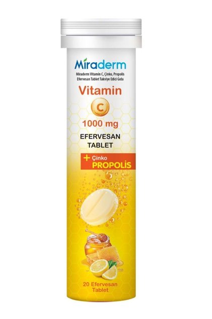 Mıraderm Propolıs Vıtamin C Cınko 20 Efervesan Tablet