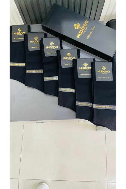 Men's Summer Merserized Seamless Socks Black (6 Pieces)