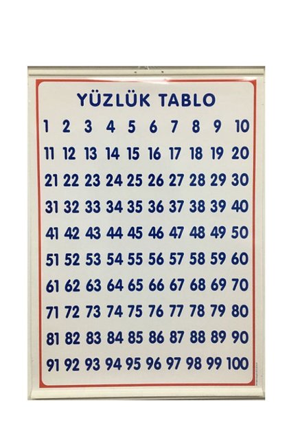 Yüzlük Tablo Çıtalı 50x70 Cm
