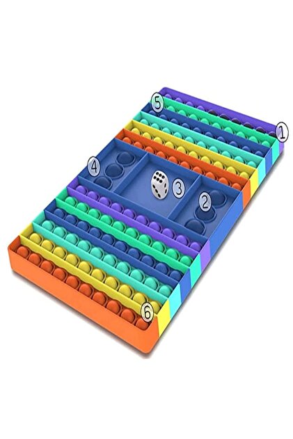 Ayver Pop It Push Bubble Fidget Satranç Tavla Popit Zihinsel Stres