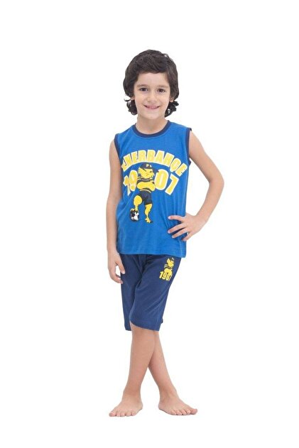 Fenerbahçe Erkek Çocuk Mavi  Pijama Takımı 4532 - 1