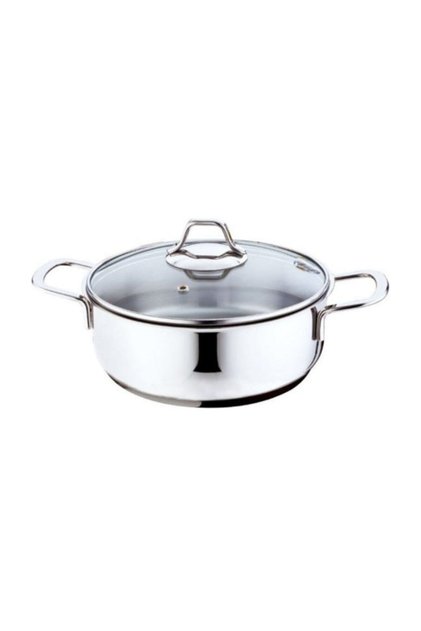 Inox Flat Pot 22 x 06 cm