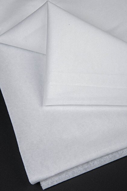 Kezban Tekstil 65 Gram Kağıt Tela Yapışkanlı Beyaz 1 Metre