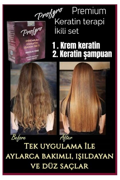 Mucizevi Premium Keratin Terapi Seti Aylarca Kalıcı Bakım Ve Düz Saçlar / Brezilya Fönü