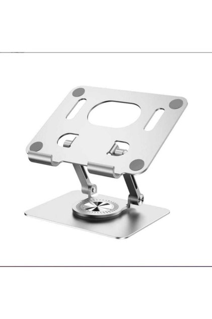 Metal, Yükseklik Ayarlı Katlanabilir Masaüstü 360° Dönen Telefon, Tablet Standı Tablet Tutacağı
