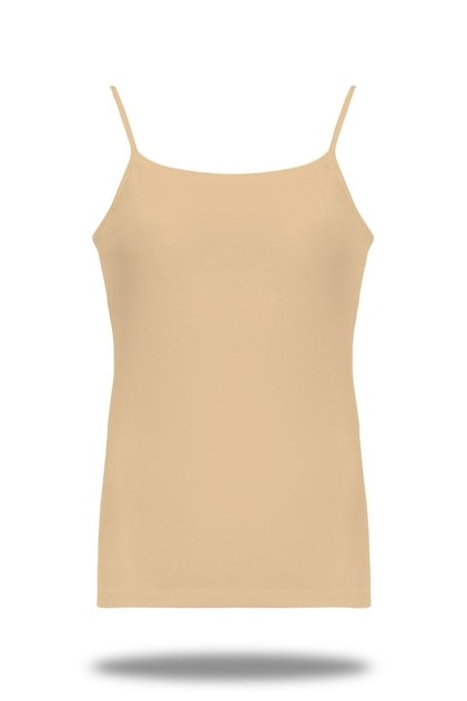 Kıs Children's Cotton Basic Thread Strap Lycra Colored Undershirt -6095