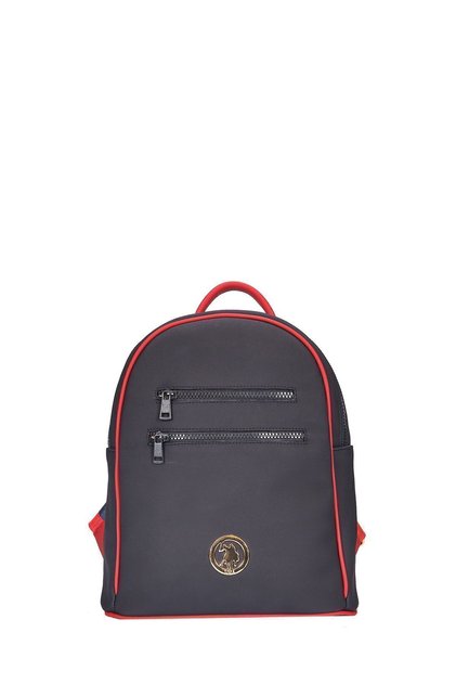Lacquered-Red-White Women's Backpack Us24280
