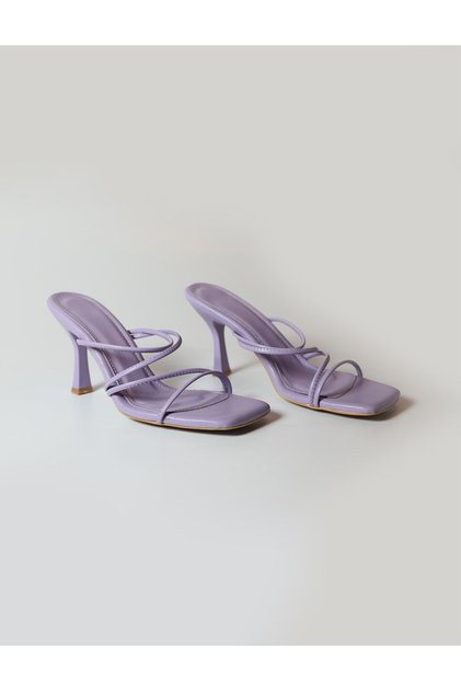 Women's Soft Leather Comfortable Heeled Slippers