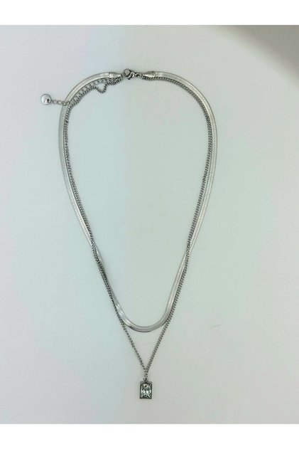 2-Piece Yassi Italian Chain Bagette Necklace