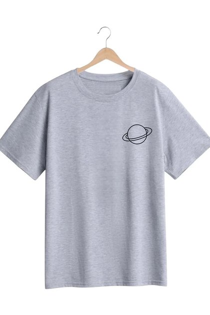 SATURN PLANET PRINTED KIDS T-SHIRT - CREW NECK T-SHIRT FOR GIRLS AND BOYS