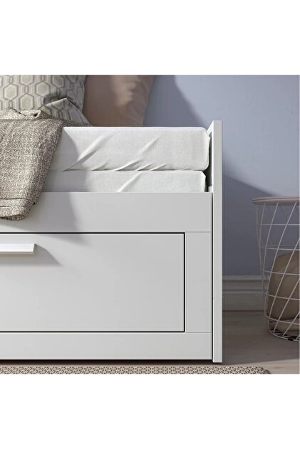IKEA NEMOSTORE IKEA MODERN BRIMNES divan, beyaz,ve saklama alanı