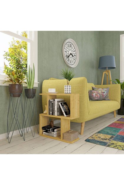 Versatile Asymmetrical Side Table beige colour for Modern Spaces