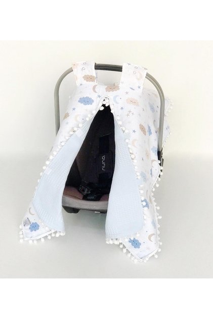100% Cotton Multi-Purpose DOUBLE LAYER Muslin Stroller Cover