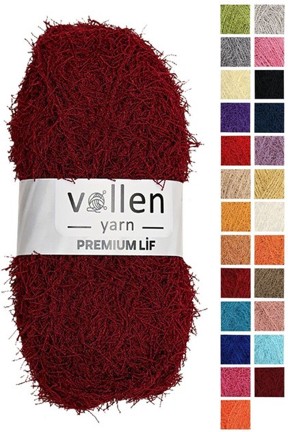 Premium Hard Bath Fiber Rope, Fringed Rope, Hand Knitted Rope, Hard Fiber Rope, Claret Red