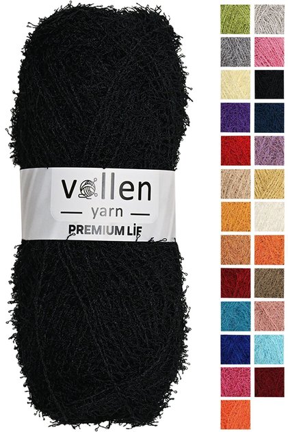 Premium Sert Banyo Lif Ipi, Saçaklı Ip, El Örgü Ipi, Sert Lif Ipi, Siyah