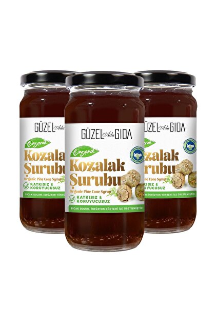 るる Güzel Ada Gıda Organik Kozalak Şurubu 3x230 ml - Fiyatı, Yorumları