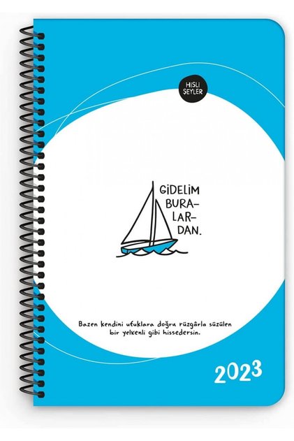 2023 13x19,5cm Weekly Agenda - Let's Go Here (BLUE) /831255