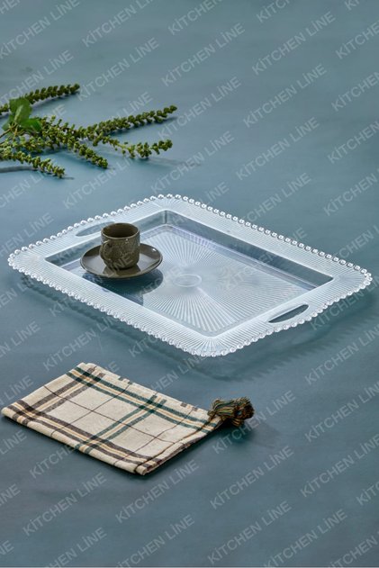 Large Size Mica Beaded Presentation Tray Coffee, Tea Presentation Tray