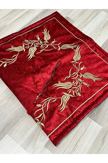 Sırma İşleme Seccade Tesbihli Gelin Damat Bohçası Hediyelik Çeyizlik