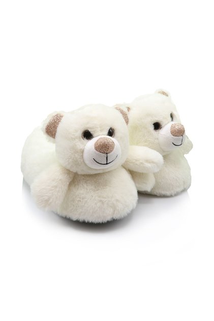 Women's Beige Bear Tt0753 Animal Slippers