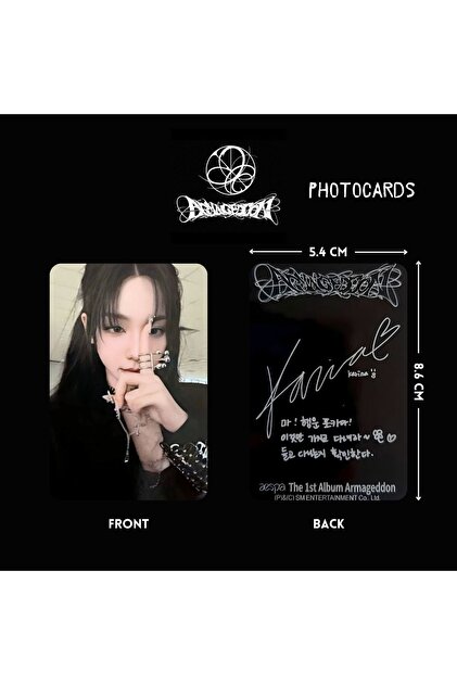 Kpop Dünyasi AESPA '' Armageddon '' POSTER Ver. Photocards Set