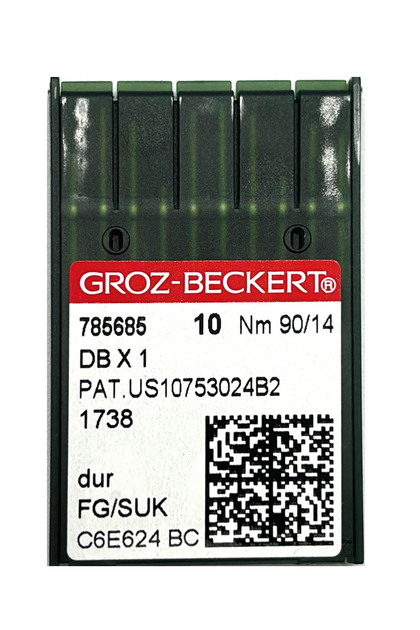 Groz Beckert Dikiş Makinesi Iğnesi DBx1 Düz Makine İnce Dip No:14