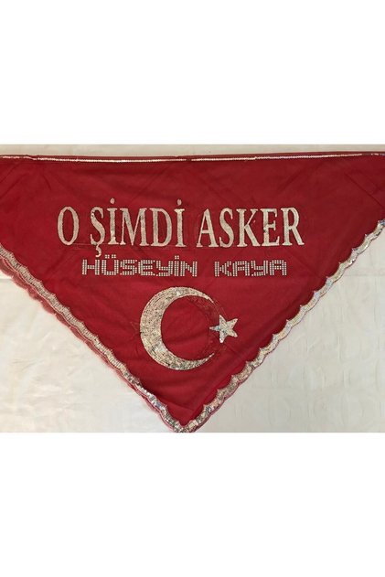 Kişiye Özel Asker Örtüsü Asker Yazması Asker Şalı