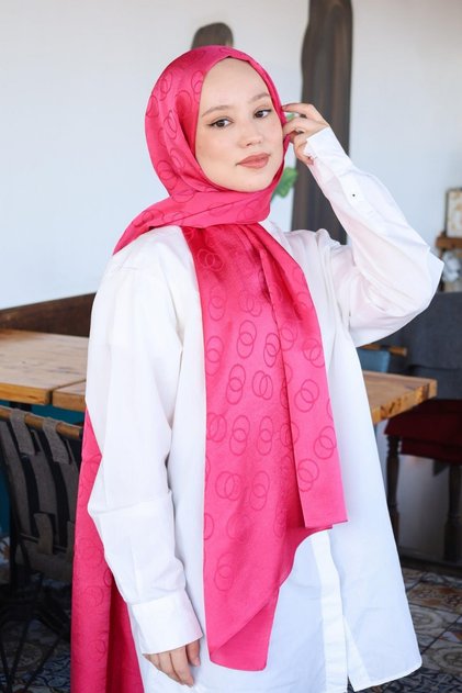 Ring Pattern Cotton Jacquard Shawl