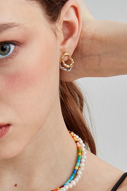 Two Colors Design Women's Earrings
