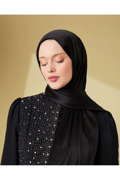 حجاب جانجان شال فستان سهرة*أسود 18