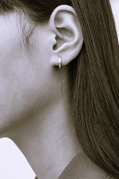 316 L Steel Hoop Earrings 8 mm
